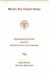 Commencement Program, 1958 by Western New England College