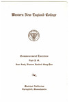 Commencement Program, 1962 by Western New England College