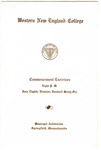 Commencement Program, 1966 by Western New England College